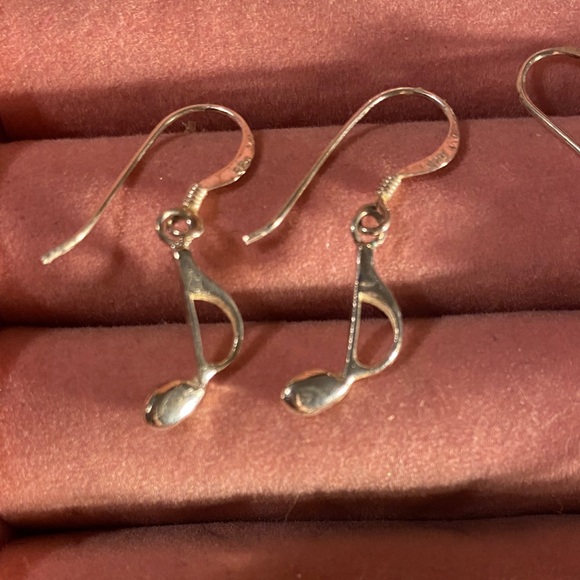 Jewelry - Musical Note Sterling Earrings